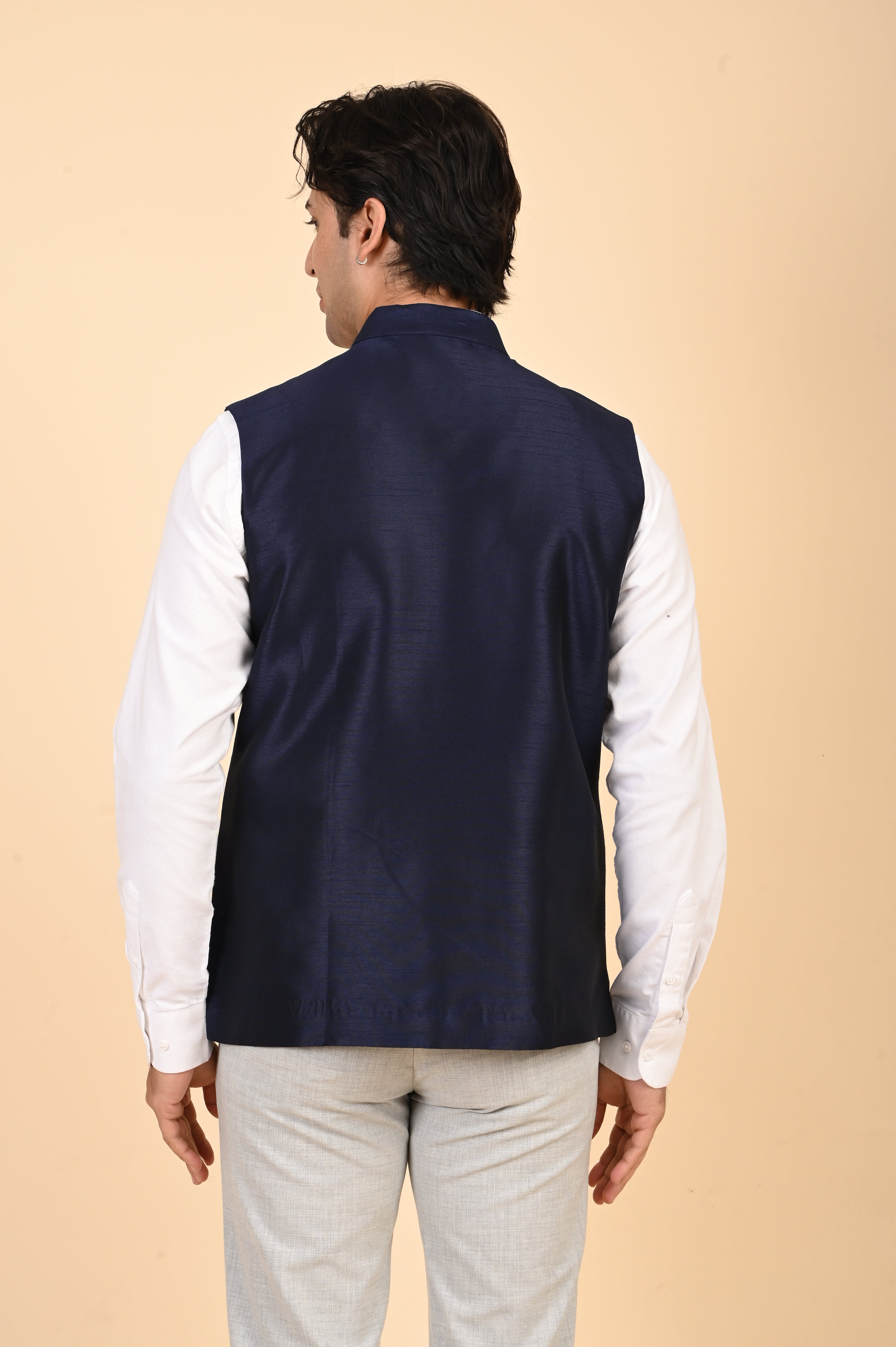 Navy Blue Nehru Jacket