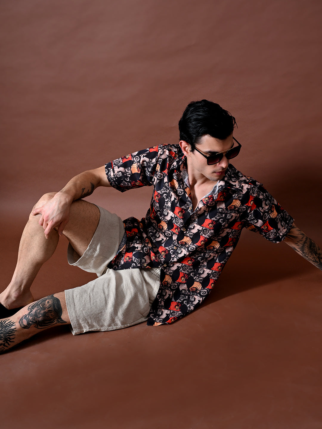Printed Shirt In Cotton Linen