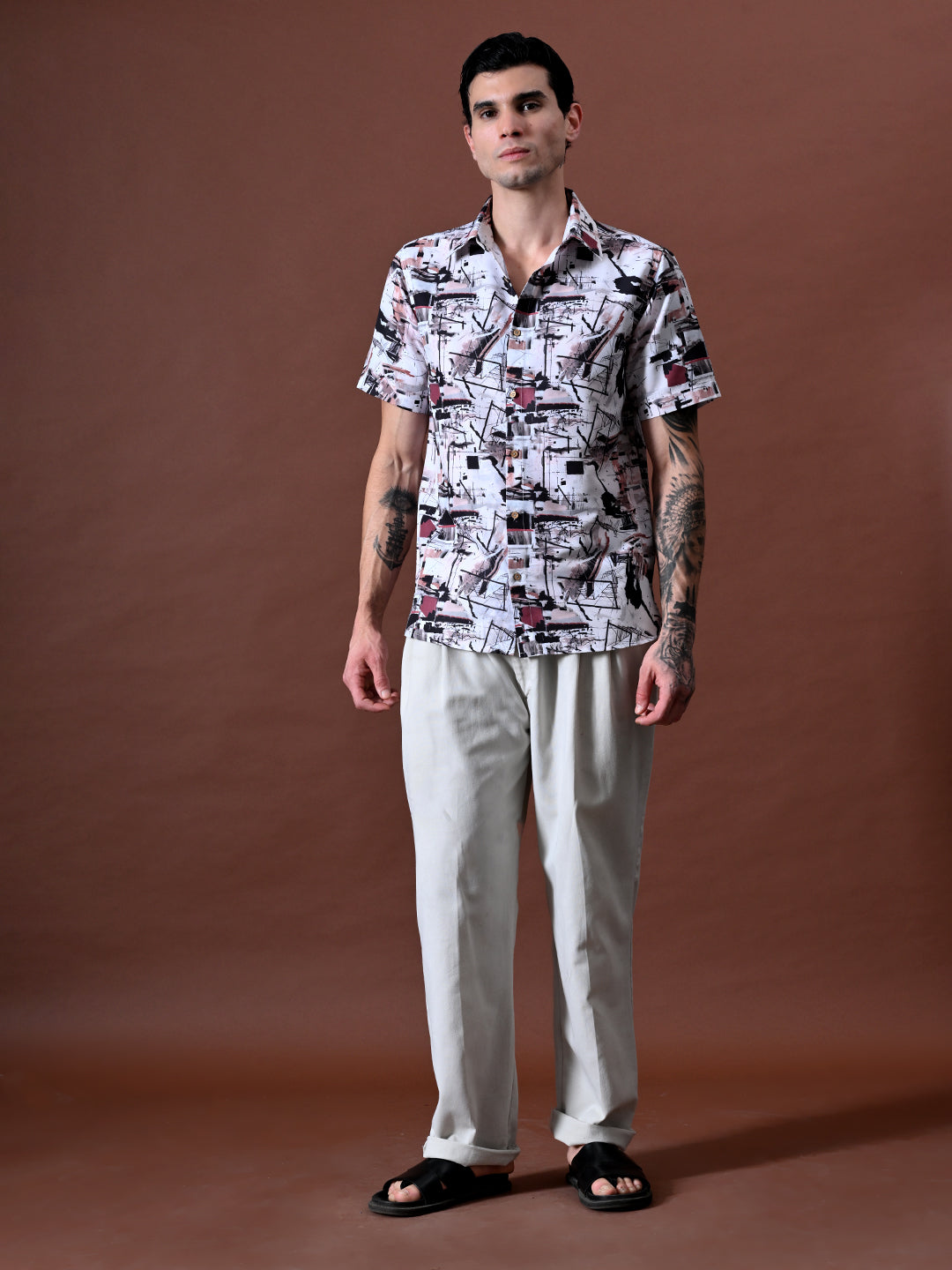 Printed Shirt In Cotton Blend