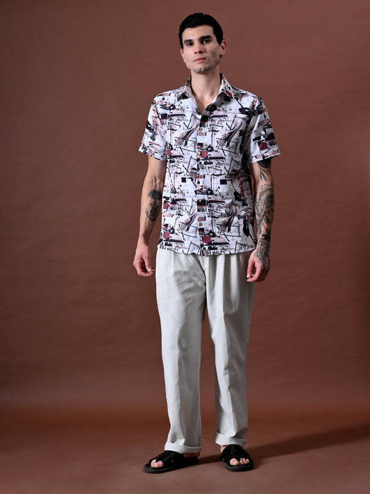 Printed Shirt In Cotton Blend