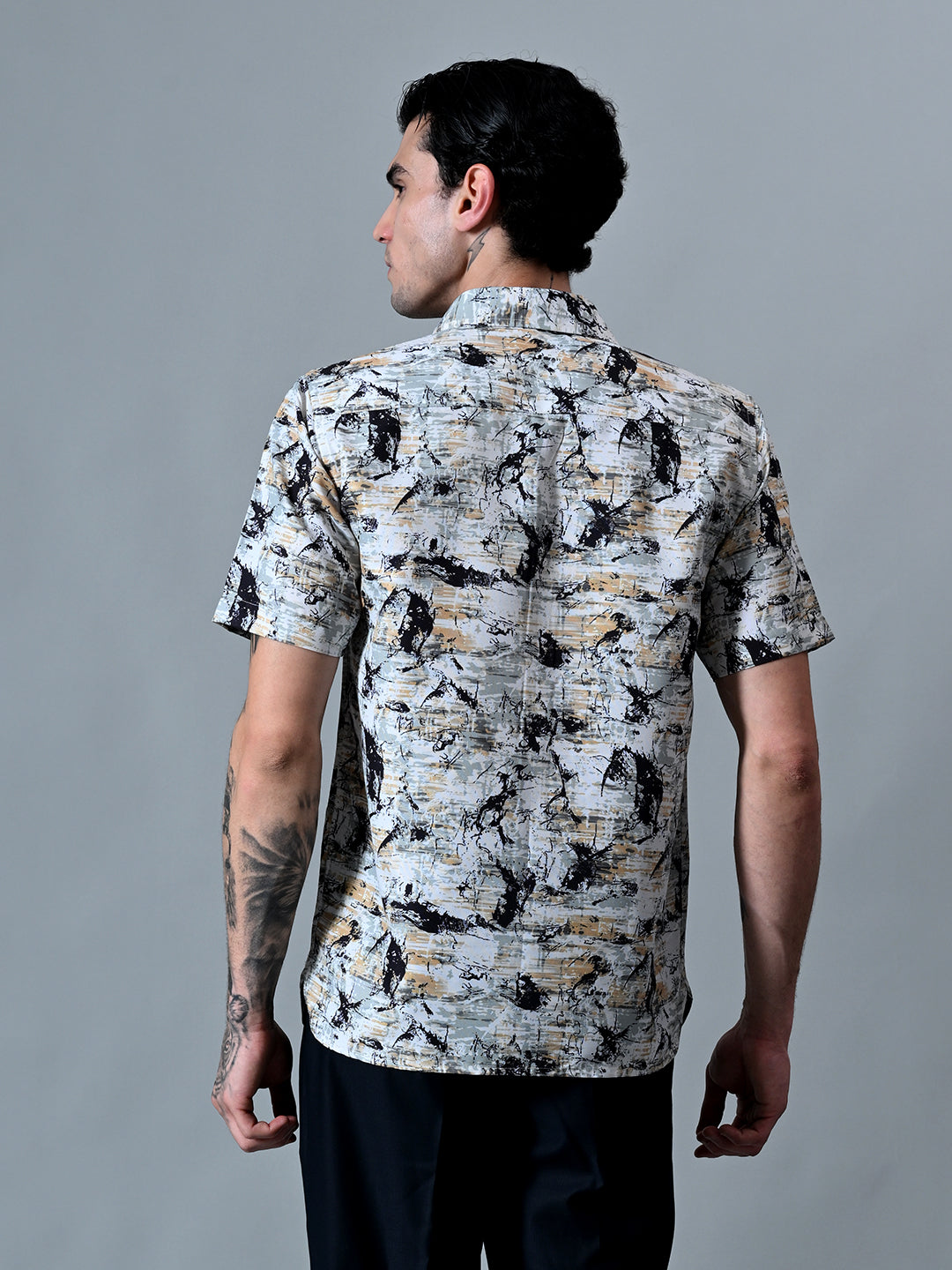 Printed Shirt in Cotton Blend