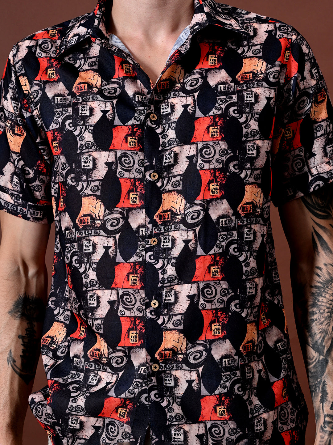 Printed Shirt In Cotton Linen