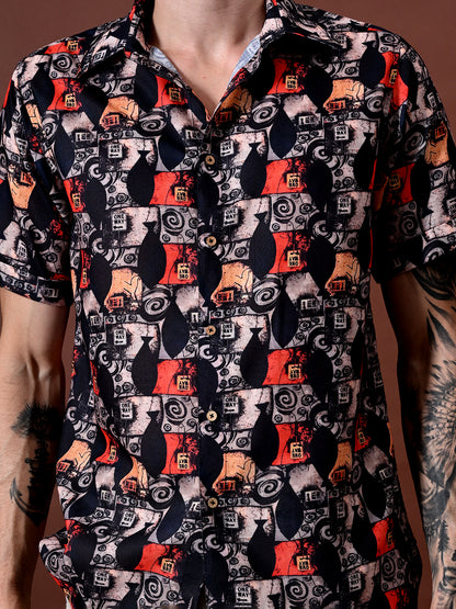 Printed Shirt In Cotton Linen