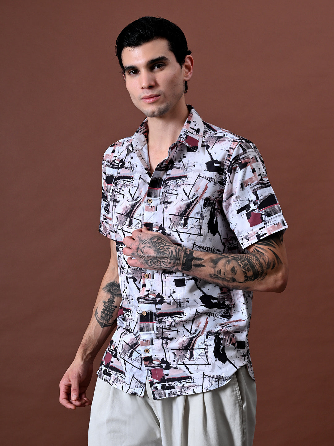 Printed Shirt In Cotton Blend
