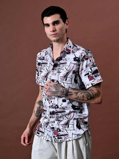 Printed Shirt In Cotton Blend