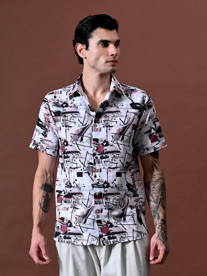 Printed Shirt In Cotton Blend