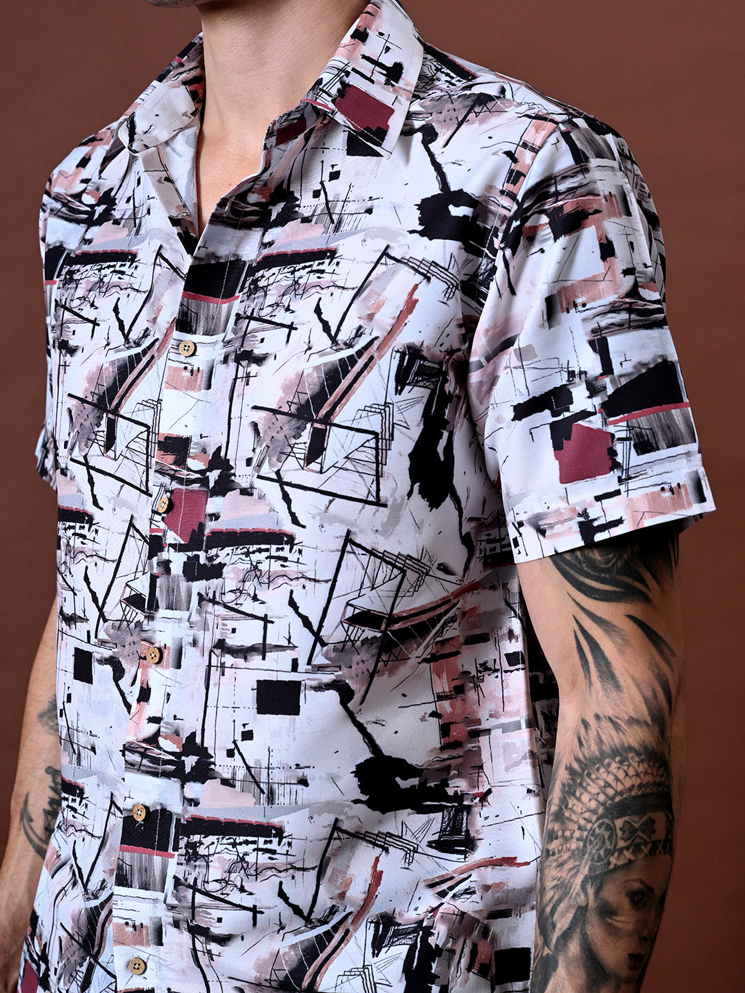 Printed Shirt In Cotton Blend