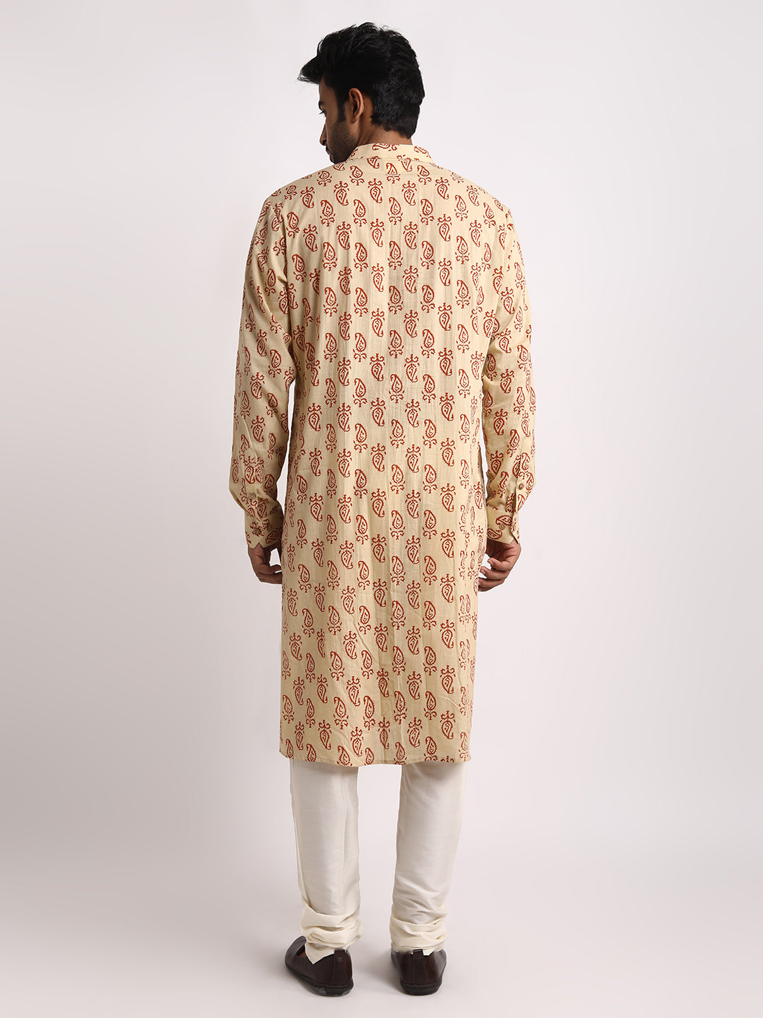 Elegant Beige Printed Kurta