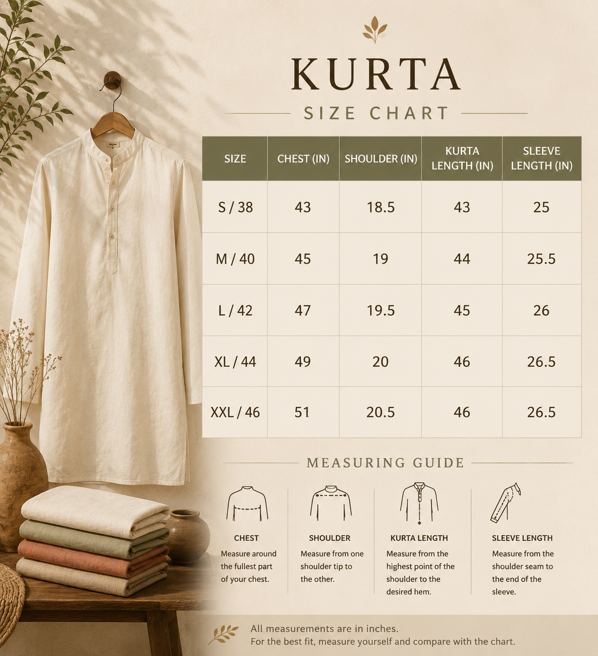 Green Kosi Silk Full-Length Kurta with Hand Pin Tuck Detailing