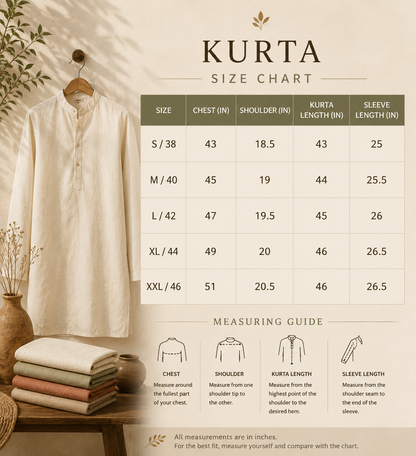 Kurta in Cotton Zari - Multicolour