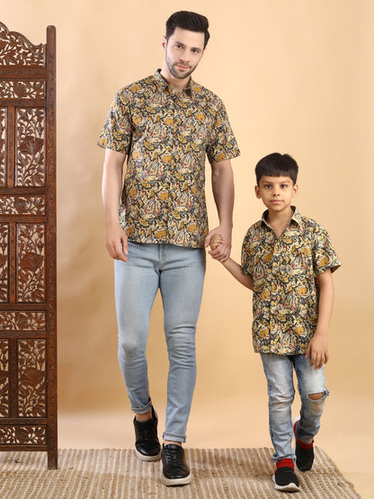 Half Sleeve Shirt - Kalamkari Print