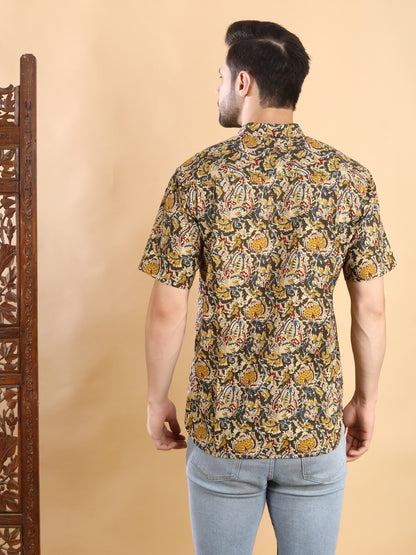 Half Sleeve Shirt - Kalamkari Print