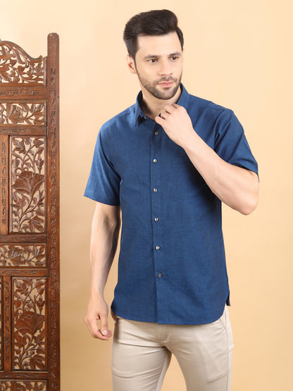Half Sleeve Shirt in Mangalgiri Cotton