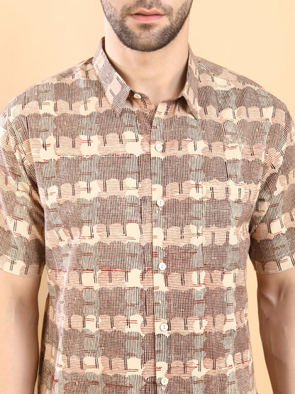 Hand Block Print- Half Sleeve Shirt