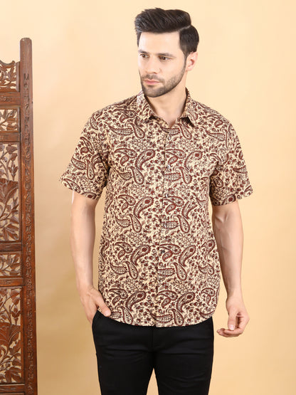 Hand Block Print Half Sleeve Shirt