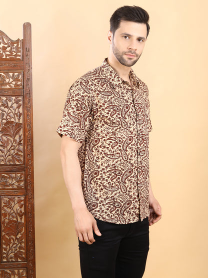 Hand Block Print Half Sleeve Shirt