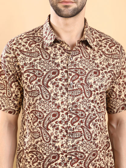 Hand Block Print Half Sleeve Shirt