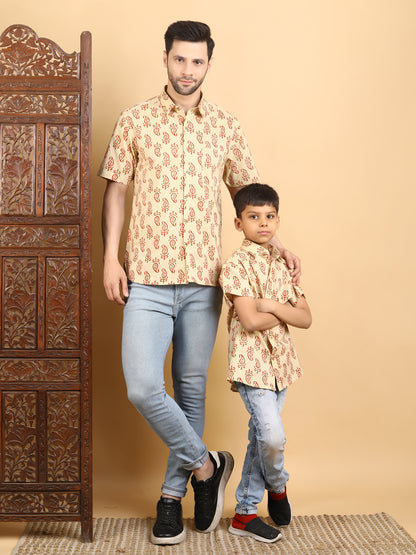 Half Sleeve Shirt - Beige