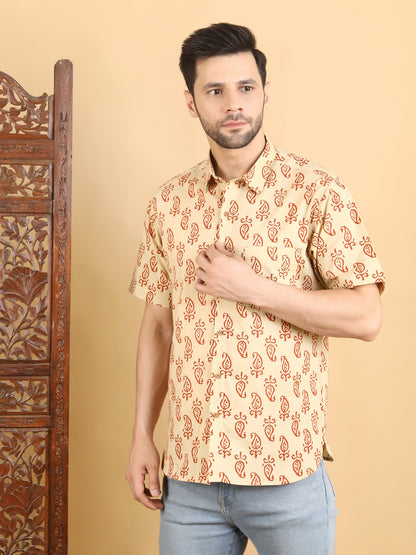 Half Sleeve Shirt - Beige