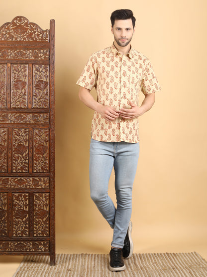 Half Sleeve Shirt - Beige